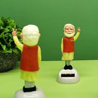 Solar Waving Modi Ji Statue (Pack of 2)