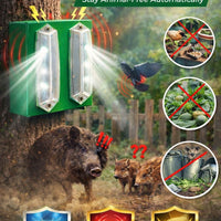 Beast Repellent Solar Warning Lights With Loud Volume