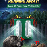 Beast Repellent Solar Warning Lights With Loud Volume
